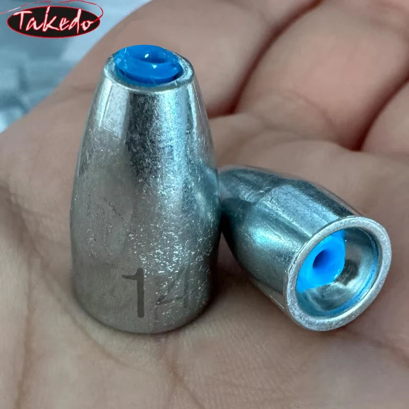 TAKEDO 50PCS/BAG Bullet Alloy Fishing Sinker Texas Rigs Bullet Weight 3.5G 5G 7G 10G 14G 20G Carp Fishing Accessories MegaBDM