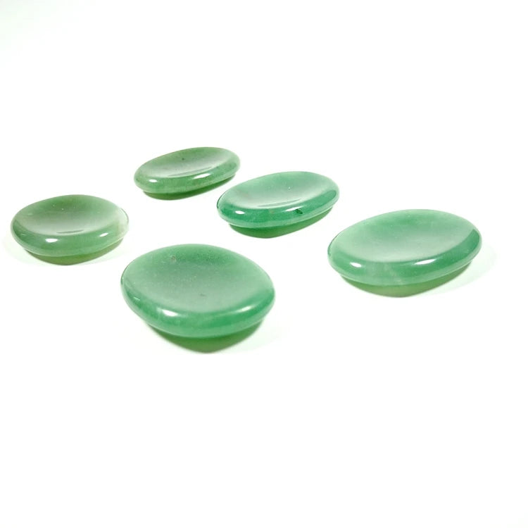 2026 Natural Green Aventurine Worry Stone Wholesale Crystal Thumb stone Palm Stone Buy From Navazish Agate Export