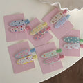 French Floral Seamless Fish Hair Clips Cellulose Acetate with Metal No Crease Hair Accessories