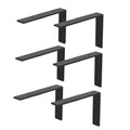 Heavy-Duty Wall Shelves Bracket Black Power Coating L-Shape Bracket Single Triangle Iron Structure for Furniture