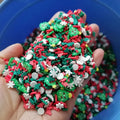 1000g DIY Craft Slime Sprinkles Christmas Tree Snowflake Mix Polymer Clay Sprinkles Slices