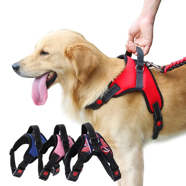 Wholesale Luxury Adjustable Dogs Vest Pet Harness Designer Reversible Nylon Dog Harness Collar
