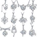Custom Delicate CZ Topaz 925 Sterling Silver Zodiac Signs Charm Necklace for Women