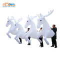 Attractive Adult Inflatable Balloon Reindeer Costume RGB LED Lights Built-In Fan 210D Oxford Cloth (2.5m) for Christmas Festival