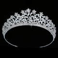 Echsio Tiaras and Crown Luxury Elegant Women Wedding Bridal Hair Accessories Fashion Party Gift Cubic Zircon BC5549