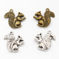 10pcs 21x20mm Antique Silver Plated Bronze Squirrel Handmade Charms Pendant:DIY for Bracelet Necklace