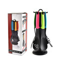 HOT SALE DURABLE HEAT RESISTANT NONSTICK 6 PCS NYLON KITCHEN UTENSIL COOKING TOOLS SET WITH PLASTIC RACK for KITCHEN