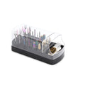 2 in 1 Empty Nail Drill Bit Case Display Holder with Cleaning Brushes