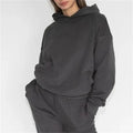 Factory Oversize Women Flannel Eco-Friendly Autumn Front Logo Custom Cotton Pull Hoodies for Women Casual Solid Long Sleeve 340g
