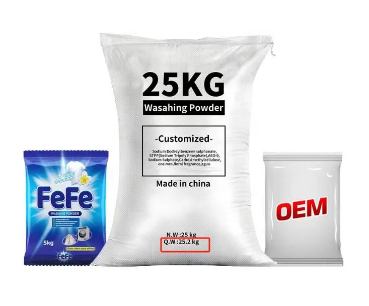 Hot Sell 15% Active Strong Stain High Foam Bulk so Soap Powder Detergent Laundry Powder
