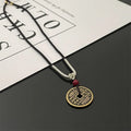 Popular Chinese Ancient Copper Coin Pendant Jewelry Charm Carved Accessories Retro Necklace for Unisex