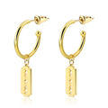 Hot Sale Elegant Charming Stainless Steel Rose Gold Hoop Earrings for Women Trendy Circle Earings Design Razor Earring Shaver