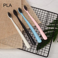 LULA Beauty Eco-Friendly Biodegradable PLA Charcoal Bristle Adult Soft Toothbrush Free Sample Home Travel