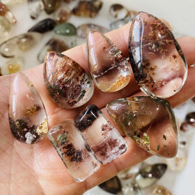 Wholesale Natural Healing Stone Garden Quartz Pendant Green Phantom Ghost Drop Pendants