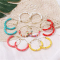 New Women Hoop Bohemian Cute Earrings Polymer Clay