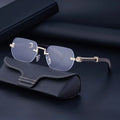 CONCHEN Wholesale Designer Retro Small square Frame Men's Sunglasses Driving Rimless Sunglasses