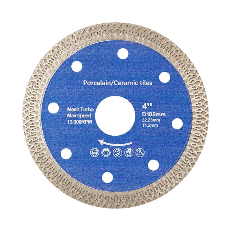PEXMIENTAS 105/115/125mm Premium Diamond Mesh Thin Rim Dry Circular Diamond Saw Blade  Tile Porcelain Cutting Blades