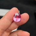 Fancy Cut Pink Grown Sapphire Heart Shaped Round Natural Gemstone Pink Sapphire