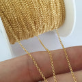 Real 14K Gold Filled Jewelry Findings Rolo Chain 1.3mm /2.25mm Gold Jewelry Making Necklace Chain