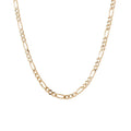 Gemnel 925 Sterling Silver 18k Gold Plated Large Gold Figaro Chain Necklace Women