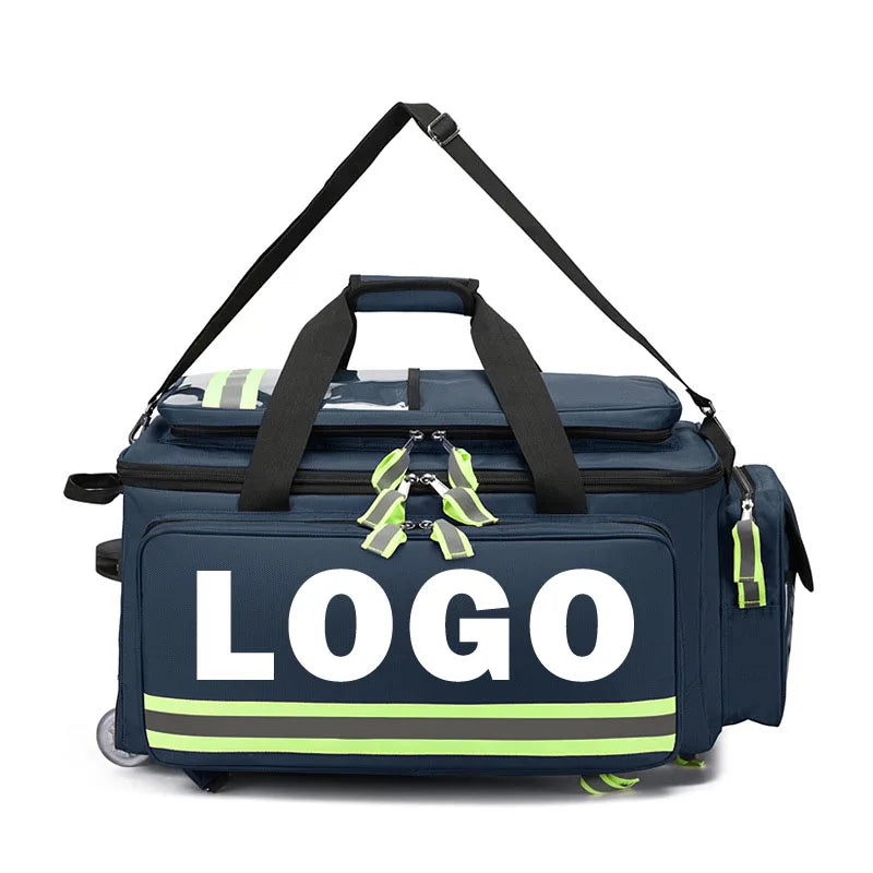 Detachable Trolley Backpack Survival First Aid Kits Medical Care Trolley Emergency Rescue Doctor First Aid Bag