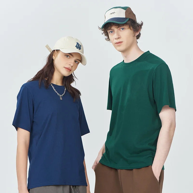High Quality Custom Logo Printed Men's Plain T-Shirts Unisex White Cotton Blanks Summer Plus Size Options Available-Wholesale