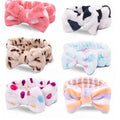Fashion Spa Headband Women Fleece Hairband Large Bow Face Wash Headband Make up Hair Band Bow