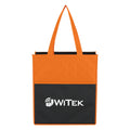 Bounty REUSABLE Non-Woven Medium Shopping Tote Bag Non-Woven Handled Shoulder Closure Front Pocket Promotional Letter Pattern