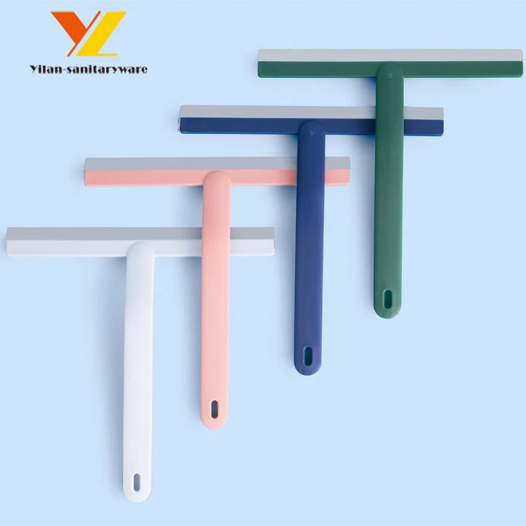 Eco-Friendly Modern Plastic Handle Multi-Color Options Bathroom Glass Shower Squeegee for Household Window Cleaning