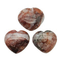 Wholesale Natural Red Hematoid Quartz Heart Fire Quartz Hearts Crystal Heart for Healing