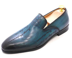 Classic Italian Leather Mens Dress Shoes Latest Fashion Laser Engraving Slip on Loafers Comfortable Office Moccasin Handmade