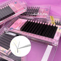 YY Handmade Box Eyelash Extensions Flat Base Black Premade Synthetic Wispy Long B C D DD Curl Matte Natural Style
