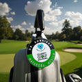 Customized 7cm Black Metal White Background Golf LuggageTag Wholesale Golf Bag Tags