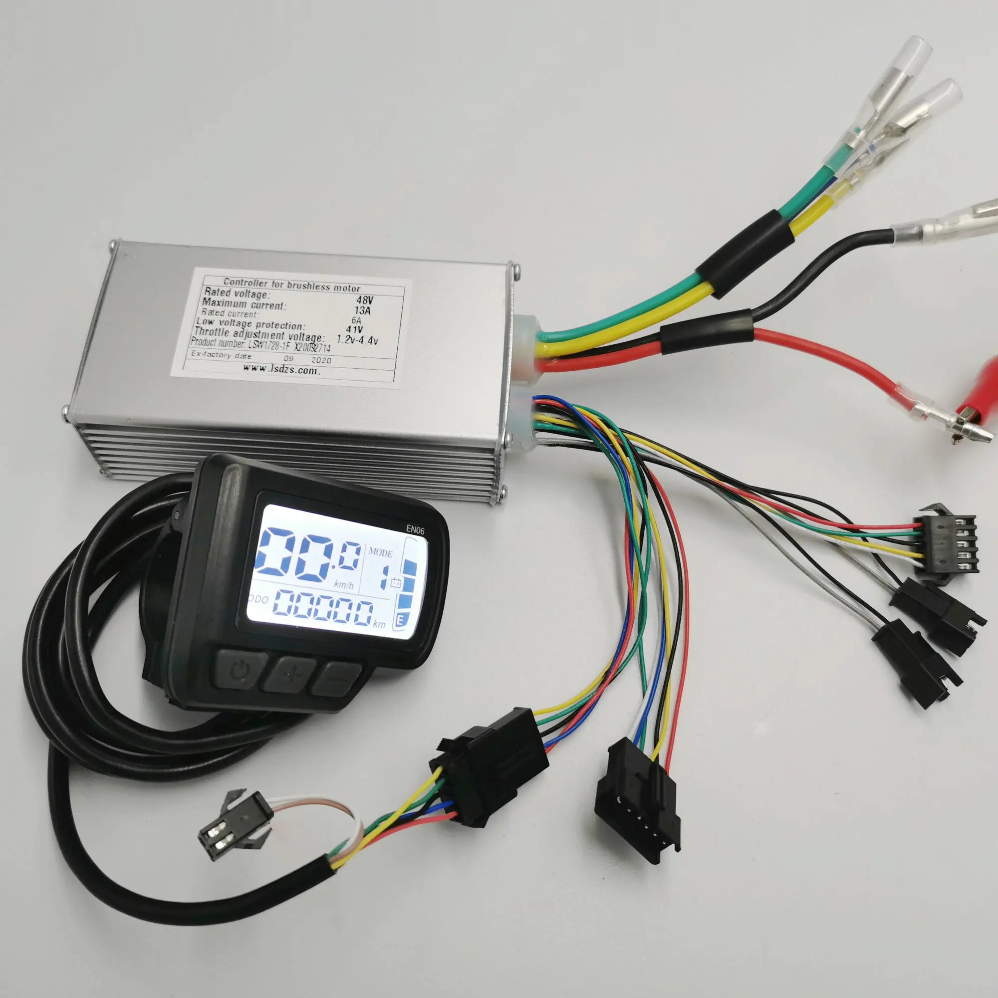 LCD Display EN06+BLDC Controller 36v48v 250w 6A 6MOSFET GROUP for Electric Bicycle Mountain Bike WITH Torque Sensor Diy Parts