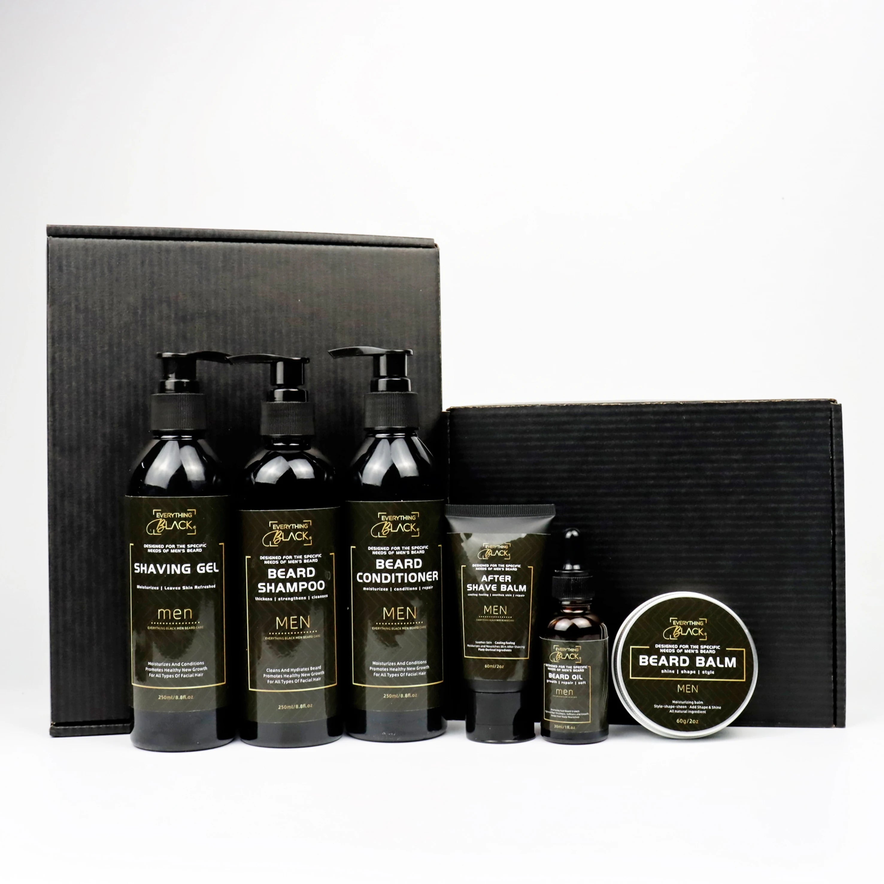 Men Organic Beard Shaving Grooming Kit Beard Scissors Aftershave Beard Balm Beard Oil