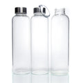 450ML 500Ml 750Ml 1000Ml Reusable Glass Water Bottle With Stainless Steel Lids