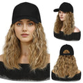 Fujia High Quality Custom Hat Wig Cap Hair Synthetic bob Short Straight Curly Baseball Hat Black Wig Caps