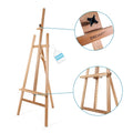 SINOART in Stock Wooden Lyre Easel Advertising Display Stand Sketch Easel Hold Canvas up to 127cm