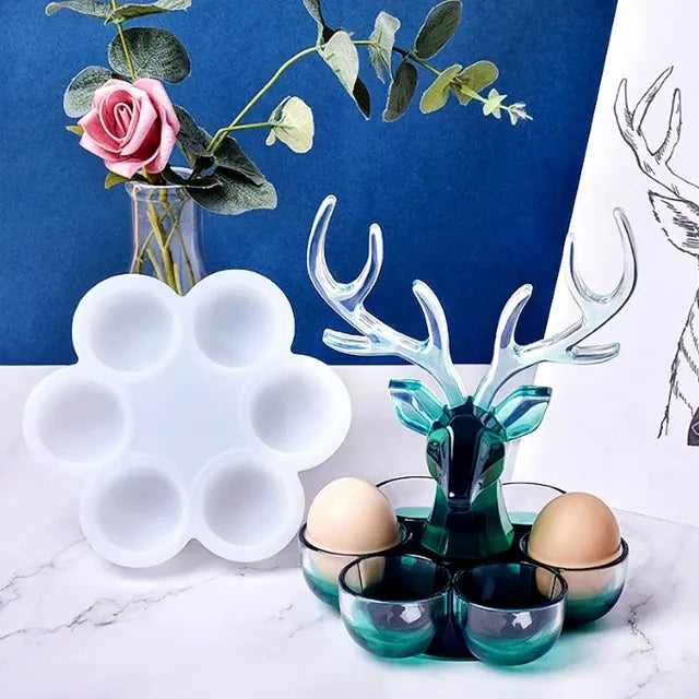Factory Wholesale Custom DIY Egg Tray Earrings Necklace Jewelry Storage Silicone Molds for Epoxy Resin