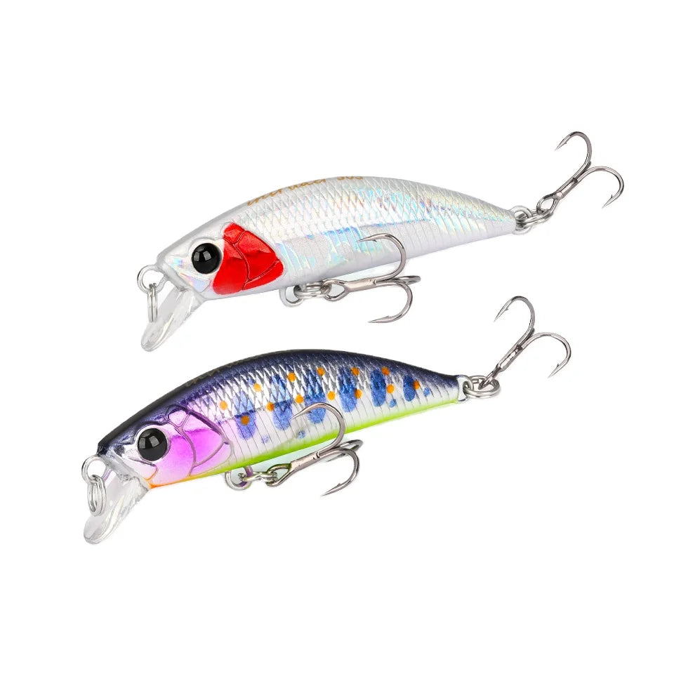 TSURINOYA 50S Sinking Minnow Lure 50mm 5g Mini Fishing Wobblers TROUT Hard Baits INTRUDER Small Bass Crankbait Pesca