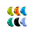 Crystal Colorful Moon Shaped Hanging Jewelry Ornament Glass Pendant Suncatcher Decoration DIY Loose Beads 30*20mm GOLDENHAITAI