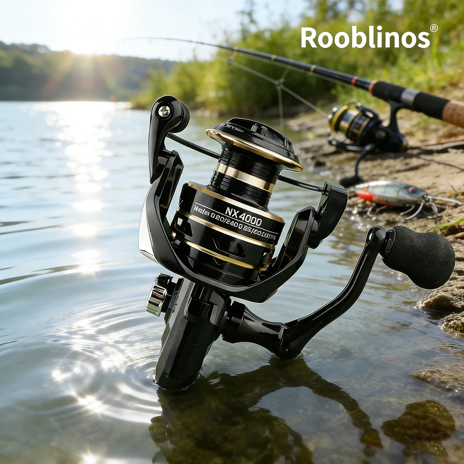 [Germany Stock] Rooblinos NX Spinning Fishing Reel 5.2:1 Gear Ratio Plastic Reel Two-Speed Anti-Reverse Systems 1000-7000 Series