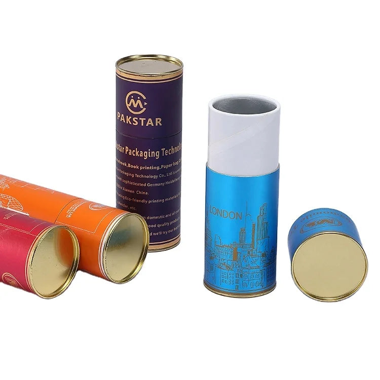 Wholesale Customized Cardboard Round Product Packing Cosmetic Cylinder Box Paper Tube Packaging for Tea
