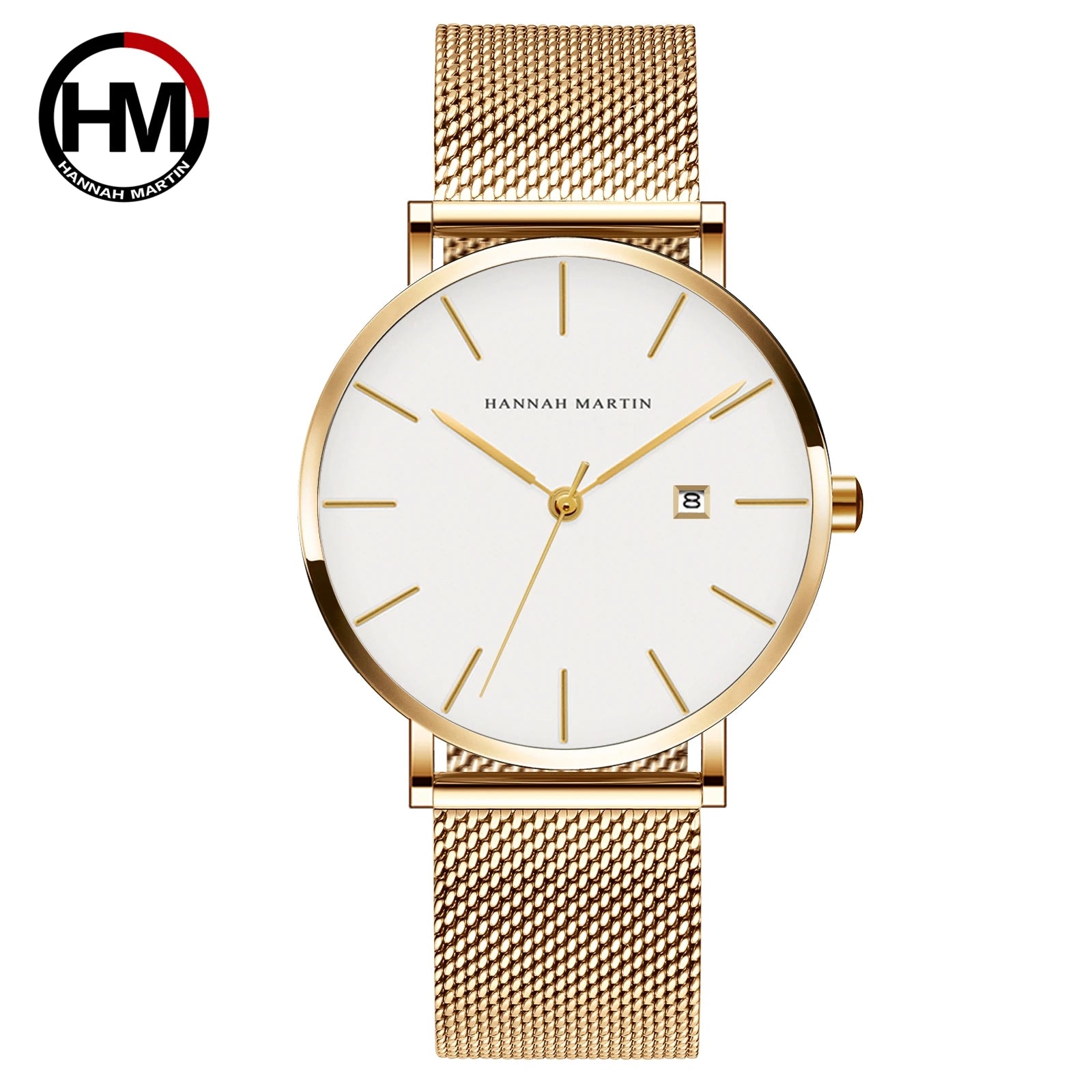Hannah 151 New Arrival Gift Men Clock Buy Mesh Band Waterproof Analog Display Simple Business Relogio Musculino