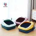 Hot Sale Hight Quality 3 in 1 Easy Cleaning Splashproof Semi-enclosed Cheap Big Cat Litter Box