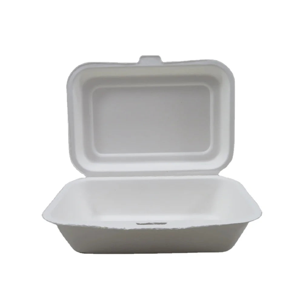 Eco-Friendly Biodegradable Salad Bowl Lid Compostable Disposable Sugarcane Bagasse Fresh Food Container for Meal Prep Catering