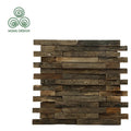 MUMU Customized Design Timber 3D Laminated Wood Siding Decorative Panel Planks Wooden Mosaics