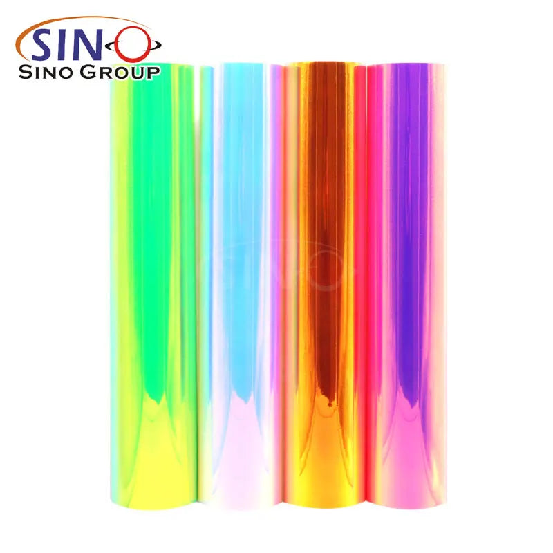 Luminous Rainbow Flex Press Iron on Htv Sheet Pu Cutting Heat Transfer Textile Sublimation Vinyl Roll for T-Shirt