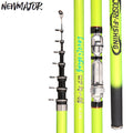 NEWMAJOR Portable Carbon Fiber Fishing Rod 3.6M-6.3M Telescopic Ultralight Reel Seat for Sea Fast Action for Saltwater Fishing