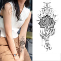 XQB Series Wholesale Sexy Black Flowers Watertight Multi-Function Tattoo Sticker Custom Waterproof Temporary Tattoo Stickers